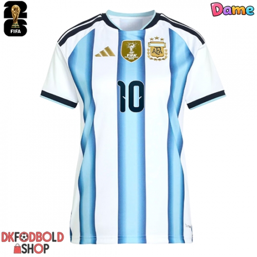 Argentina Lionel Messi #10 Hjemmebanetrøje Dame VM 2026 Kort ærmer